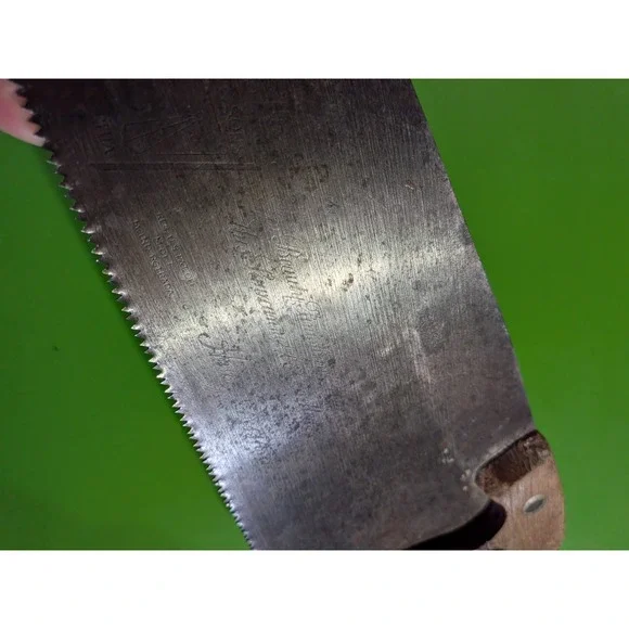 Wicked Sharp 1880's H. Disston & Sons No.11 22" 11PPI Xcut Panel Saw Hand Filed - Picture 7 of 12